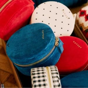 Sezane Jewel Case. Blue Velvet